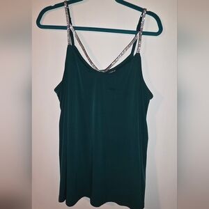 torrid Emerald Green Rhinestone Strap Cami